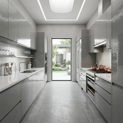 China Flat Pack Modern Home Complete Custom Kitchen Cupboard Set Luxury Wood Glass Dining Faucet Kitchen Cabinet