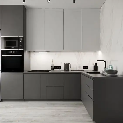 CBMmart 2026 New White Matt Lacquer European Luxury Modern High Gloss Acrylic Designs Kitchen Cabinet Sets