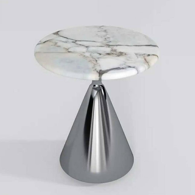 Elegant Side Table For Living Room Stainless Steel Marble Top Side Table Home Furniture