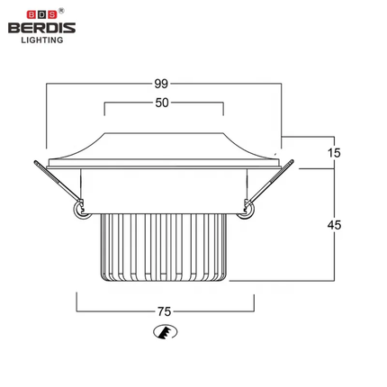 Classic Golden Recessed LED Light Italian Design Sophisticated Interior Illumination Masterpiece