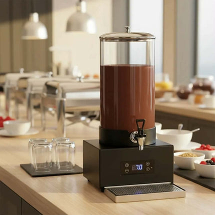 Electric Digital Display Drink Dispenser Hot Cold Stainless Steel Juice Dispenser Milk Dispenser For Hotel Restaurant Buffet Use
