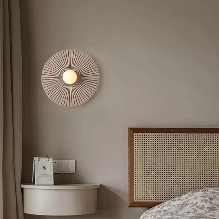 Lumind Wabi Sabi Wall Lamp Living Room Background Wall Decorative Light Retro Round Bedroom Bedside Lamp Indoor Wall Lamp