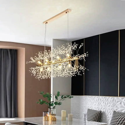 Nordic Luxury L35.4in Modern Crystal Chandelier Pendant Lamp For Living Room Dining Table Bar Oval Decorative Art Light