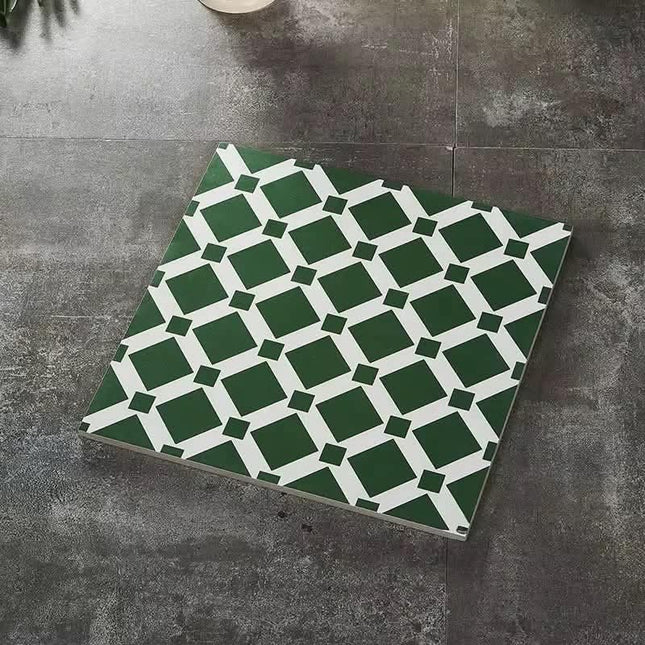 300x300mm Green Matte Small Size Colorful Rustic Porcelain Ceramic Floor Tile Bathroom Kitchen Balcony Wall Tile Anti Slip Cheap