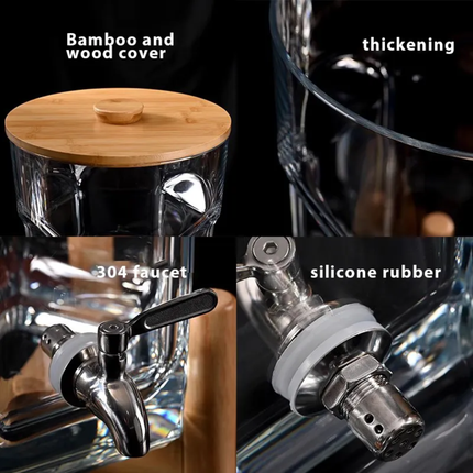 New Design Drink Dispenser With Tap Juice Storage Jar Beer Beverage Tubs Reusable Plastic PC For Commercial Hotel Caterers