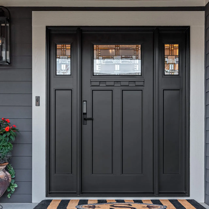 Customized Aluminum Front Entry Door Smart Face Recognition Exterior Pivot Door Anti-Theft Heat Insulation Waterproof Villa