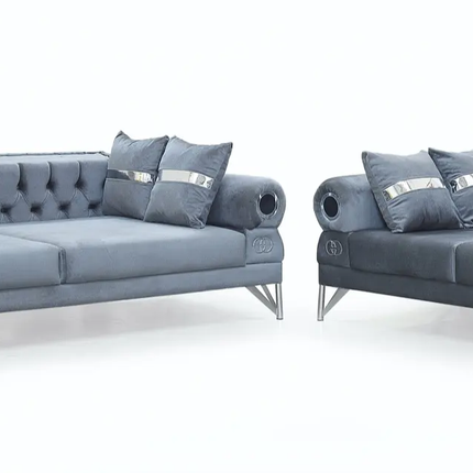 New Luxury Genuine Leather Sofa Modern Postmodern Designer Living Room Combination Furniture For Hotel & Villa