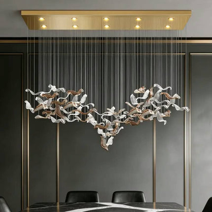Chandelier Hanging Dining Lustre Living Room Hanging Lamp Ceiling Lights for Kitchen Island Glass Dining Room Pendant Light