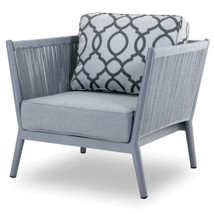 Modern Comfortable Leisure Garden Furniture Aluminum Outdoor Rope Sofa & Chair with Waterproof Cushion For Park & Villa Use