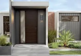 Customized Aluminum Front Entry Door Smart Face Recognition Exterior Pivot Door Anti-Theft Heat Insulation Waterproof Villa