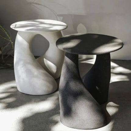 Modern Simple Fiberglass Small Side Table Suitable for Living Room and Bedroom Bedside Special-Shaped Side Table