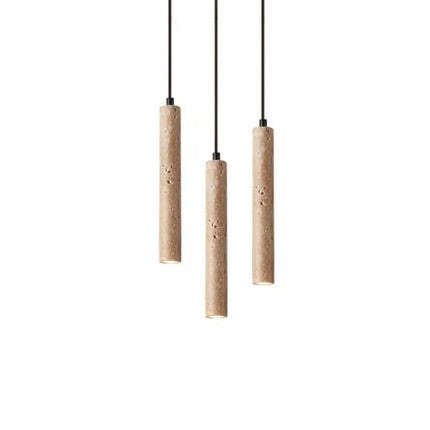 30CM Wabi Sabi LED Pendant Light Yellow Travertine for Dining Kitchen Restaurant Bar Table Bedroom Bedside Stone Hanging Lamp
