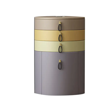 Bedroom Wireless Charging With Light Storage Integrated Solid Wood Dressing Table Round Bedside Table