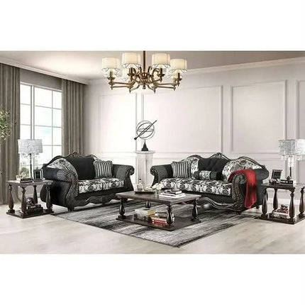 European Luxury Solid Wood Sofa Set Comfortable Upholstery Eco-Friendly Durable Living Room Furniture Villa Hotel Use Modern