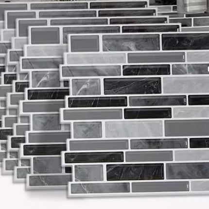 Nordic 3D Self Adhesive Brick Tile Stickers Waterproof Oil Proof Wall Decals for Bathroom Kitchen Home Decoration 30x30cm