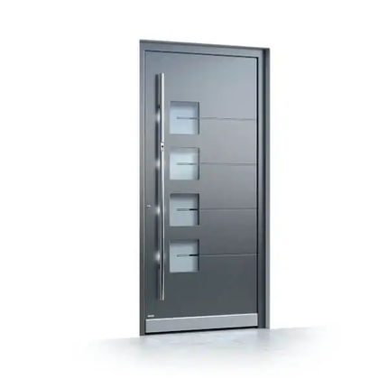 Modern Double Wrought Iron Steel Entrance Front Gate For Villa And Supermarket Interior with Finished Surface