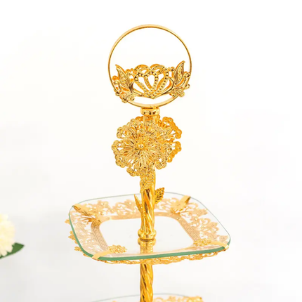 Three-Tier European Style Fruit Plate Household Multi-Tier Living Room Snack Dessert Wedding Festival Platter Dried Fruit