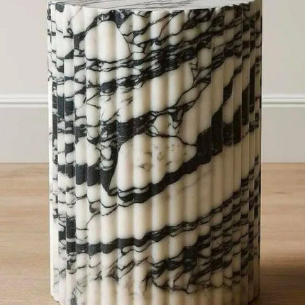 Modern Calacatta Viola Natural Marble Side Table Stable Home Decors For Living Room Furniture Marble Decorative