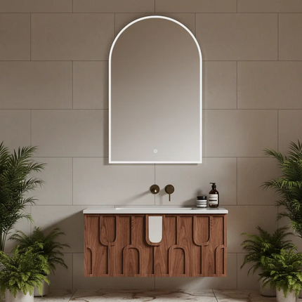 Artistic Design Bathroom Vanity Set – Wall-Mounted, Smart Mirror, Plywood Cabinet, Ceramic Basin, Water Resistant