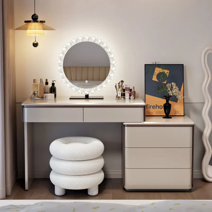 Modern Dresser With Mirror And Drawers Bedroom Furniture Dressing Cabinet Small Apartment Bedroom Use