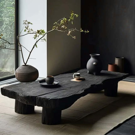 Made of concrete Quite Artistic Style Solid Camphor Wood Customizable Living Room Tea Table Homestay Hotel Use Mo Assembly Required Furniture