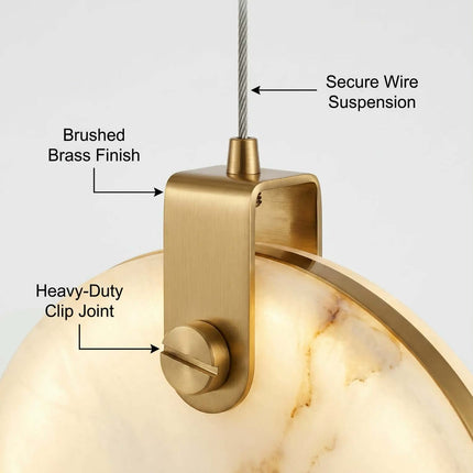 Adjustable Height Golden Brass Clear Crystal Pendant Lamp 360 Light Easy Installation for Luxury Bedside Dining Table Use