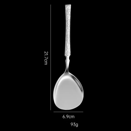 High Quality 316 Stainless Steel Buffet Server Salad Spoon Hammer Handle Serving Spoon Set for Buffet Restaurant
