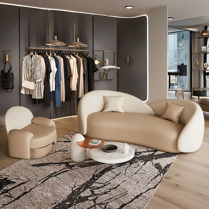 Divine Minimalist Opulence Sculptural Grace Supreme Quality Modern Living Suite with Integrated Design Elements