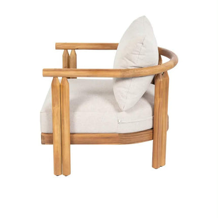 Outdoor Teak Wood Sofa Set Modern Patio Furniture For Garden Villa Hotel Balcony