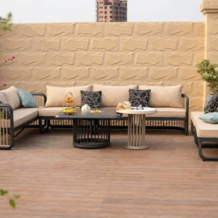 Terrace Waterproof Garden Furniture L Design Rattan Modern Outdoor Luxury Patio Sofa Set