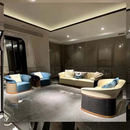 Bentley Customizable Italian Luxury Leather Sofa Postmodern Simple Design