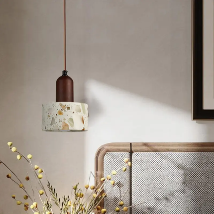Popular Wabi Sabi Travertine Led Pendant Light Dining Desk Kitchen Island Restaurant Bedside Hotel Yellow Stone Decor Droplight
