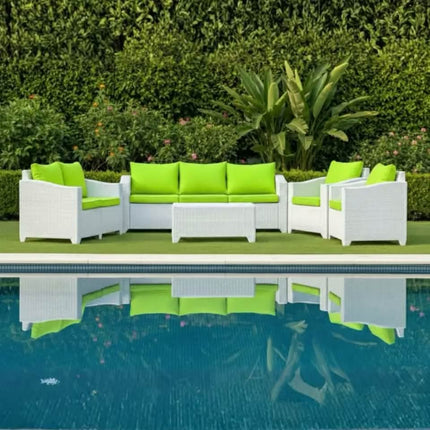 Luxury Durable modular Round Curved Synthetic Rattan Sofa Set with Removable Waterproof Cushions for Outdoor Patio Garden