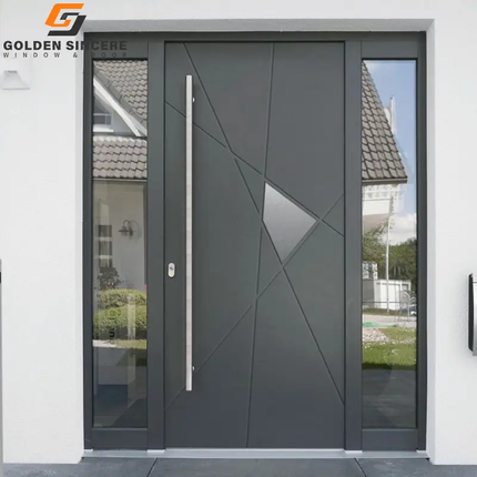 Luxury Modern Large Aluminum Villa Pivot Entrance Casement Door Double Tempered Insulation Glass Front Door