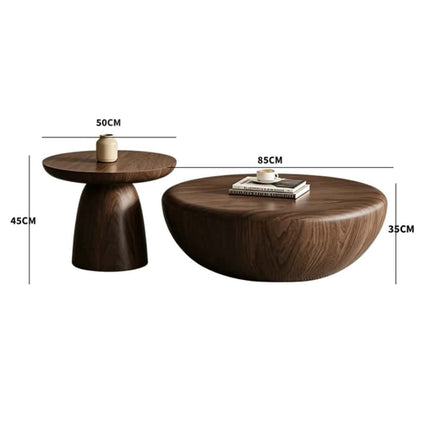 Made of FiberGlass Mid-century Durable Eco-Friendly Fiberglass Circular Coffee Table Combination For Living Room Small HouseHold Easy to clean