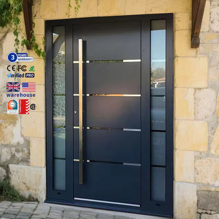 Chinese Entrance Door Steel Exterior Large Front Doors Design For Houses Modern Pivot  Security Entry Doors