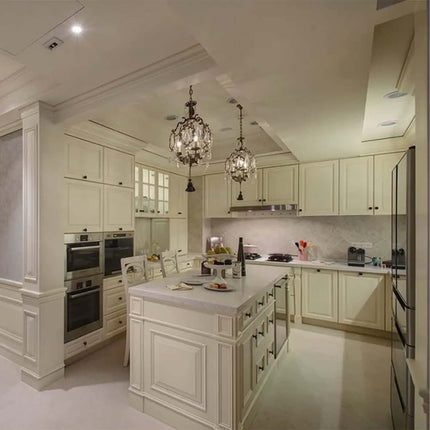 Rustic Style Solid Wood Classic Kitchen Furniture with Custom Island Cabinet