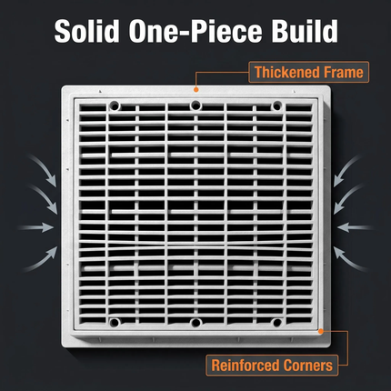 Square anti-vortex main drain cover, anti suction safety ABS drain grate, impact resistant pool bottom drain fitting