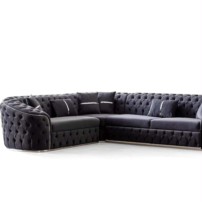 Modern Comfortable Corner Sofa Set For Living Room Home Furniture With Stylish Hall Application