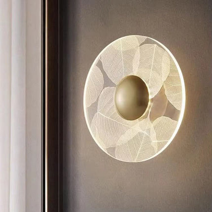 Postmodern Feather Wall Lamp Background LED Staircase Corridor Aisle Porch Atmosphere Acrylic Simple Bedroom Led Wall Lamp