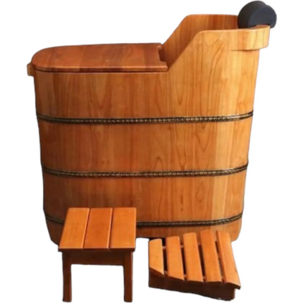 2-4 Person Cold Plunge Tub-OEM/ODM Custom 304 Stainless Steel, Wood Finish, Easy Setup Bulk
