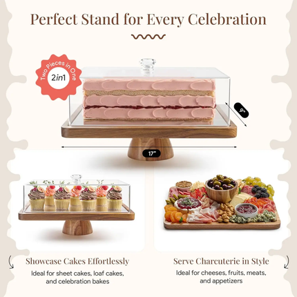 20-inch Bamboo Wood Eco-Friendly Rotating Tray Oversized And Durable For Cabinets Countertops Or Pantries