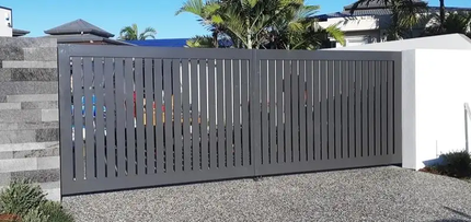 Electric Driveway Cast Cantilaver Sliding Barrier Door Aluminum Gate