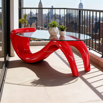 Made of FiberGlass Contemporary Classic Design Center Table Modern Oval FRP Coffee Table For Home or Hotel Furniture