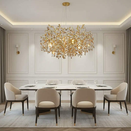 Modern Hotel Lobby Pendant Lights Living Room Staircase Tree Branch Crystal Chandeliers