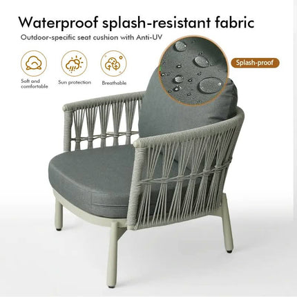Modern Rope Outside Furniture Garden Sofa Furniture Rope Garden Furniture Set Luxury Outdoor Sofa