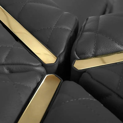 Modern, Simple, Luxurious, Special-Shaped Sofa, Leather, Metal, High-End Designer, Mansion, Villa, Custom Sofa