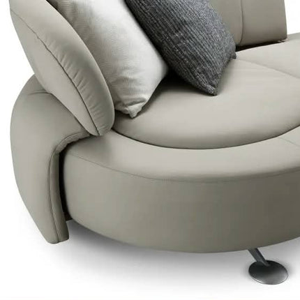 Modern Minimalist Leather Sofa Living Room Set with Rotatable Feature