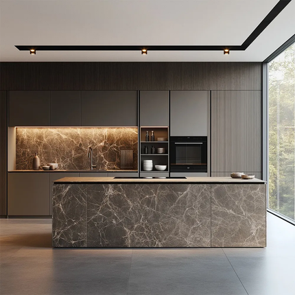 Modern Shaker Style Custom Shaker Cabinets Complete Kitchen Set Lacquer Plywood Solid Wood Kitchen Cupboard For Villa
