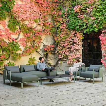 High-End Outdoor Rope Sofa Set with Waterproof Aluminum Frame For Commercial Hotel and Garden Use